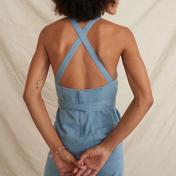 Marine Layer Tess Jumpsuit in Light Indigo - Picture 2 of 8